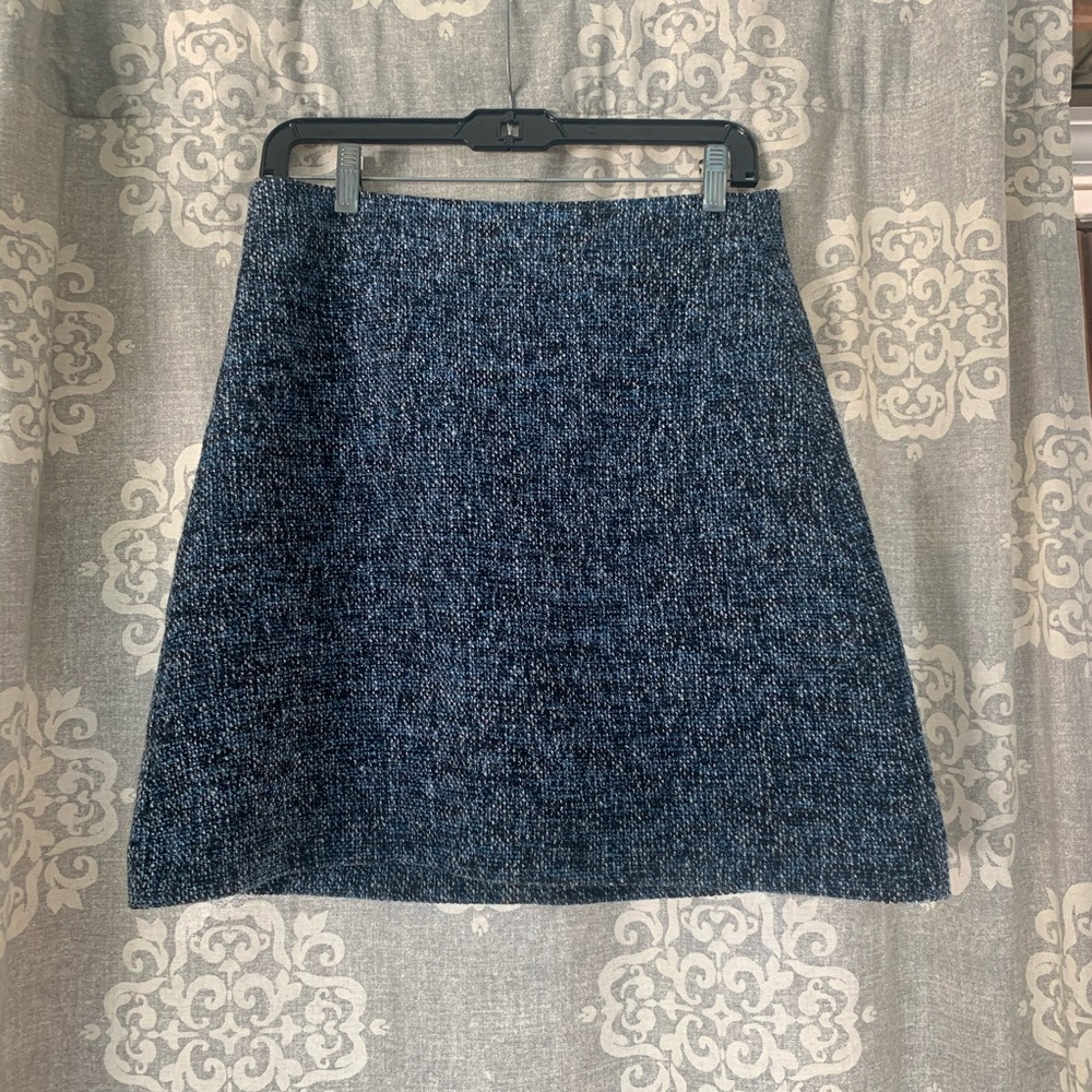 LOFT Outlet Blue and White Knit Skirt